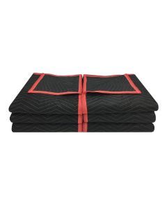 red and black moving blankets