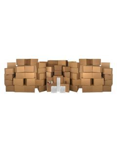 Boxengine Basic Moving Boxes Kit #7 contains 88 packing boxes and packing supplies.
