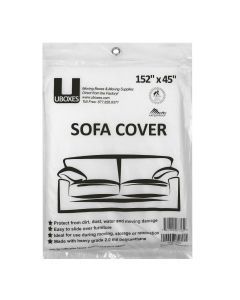 152" x 45" clear polyethylene full sofa cover